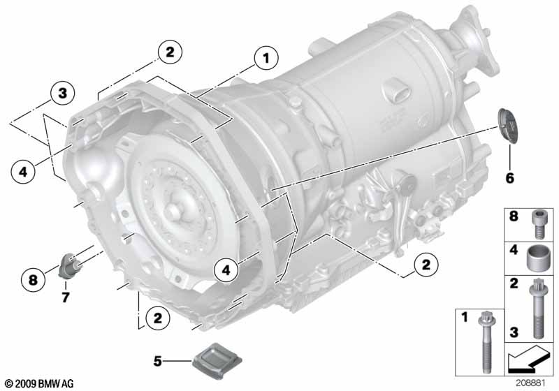 Gearbox mounting för BMW 5' F10 550i
