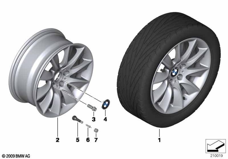 BMW LA wheel turbine styling 329 - 18'' por BMW 5' F10 528i N20