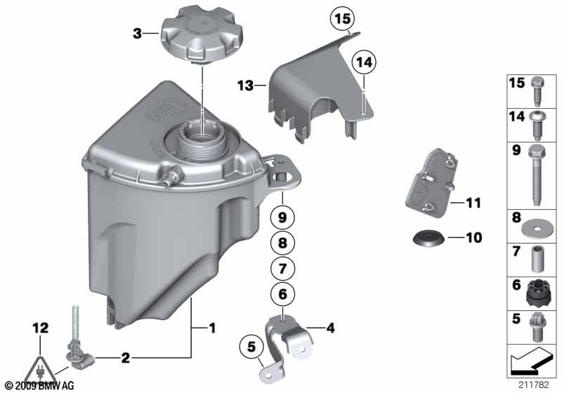 Expansion tank for BMW 5' F10 520d ed