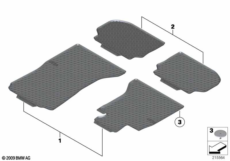 All-weather floor mats Για BMW 5' F10 528i