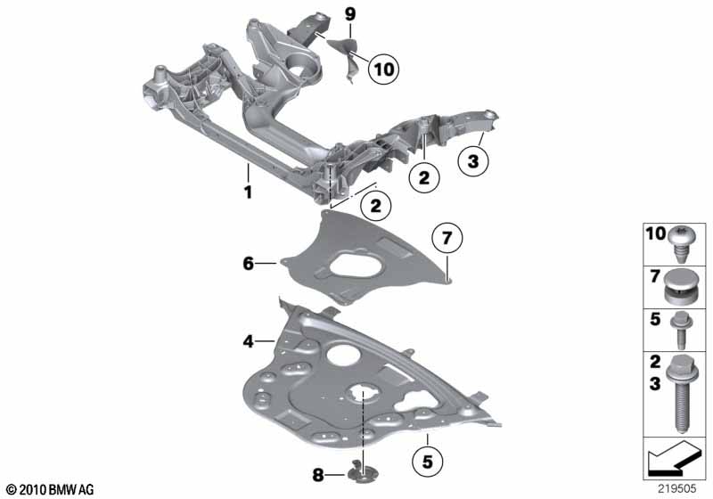 Front axle support за BMW 5' F10 535iX