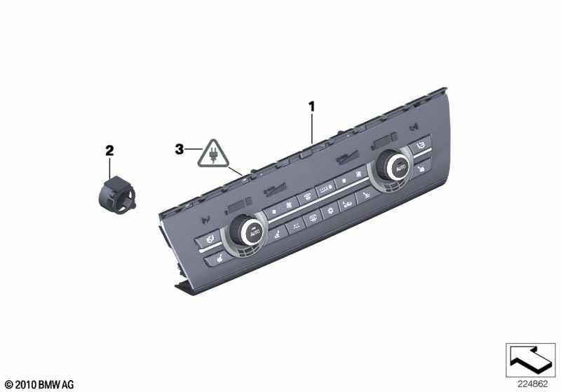 Repair kit, A/C control panel for BMW 5' F10 530d N57
