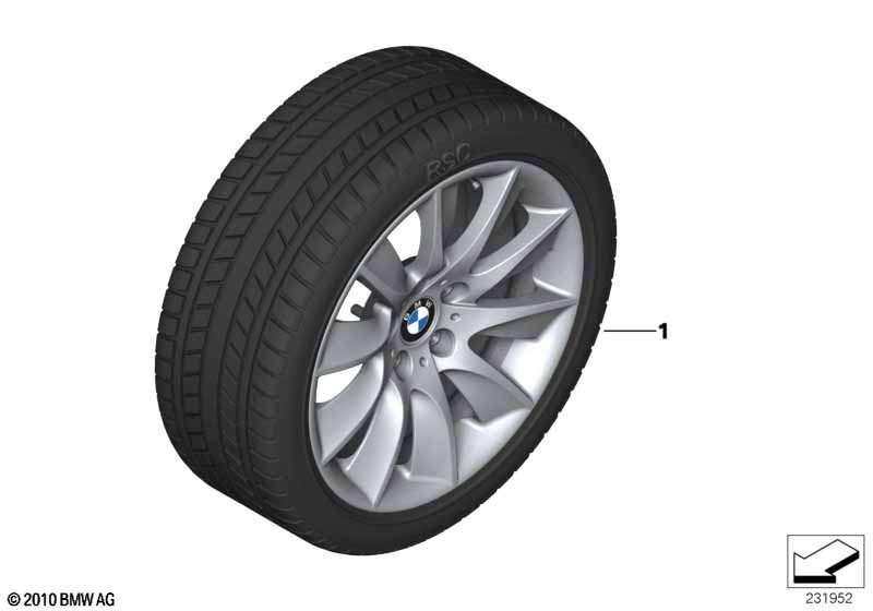 Winter whl.w.tyre turbine sp. 329 - 18" jaoks BMW 5' F10 530d N57N