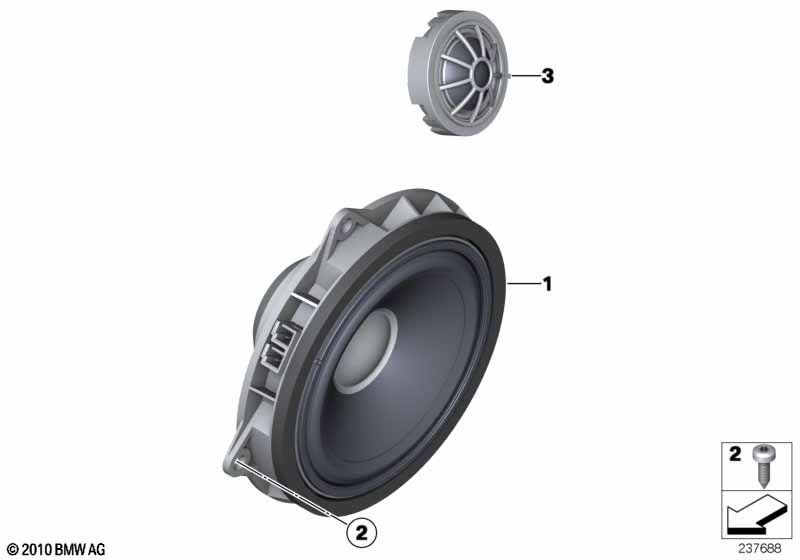 High End sound system, door, front за BMW 5' F10 550i