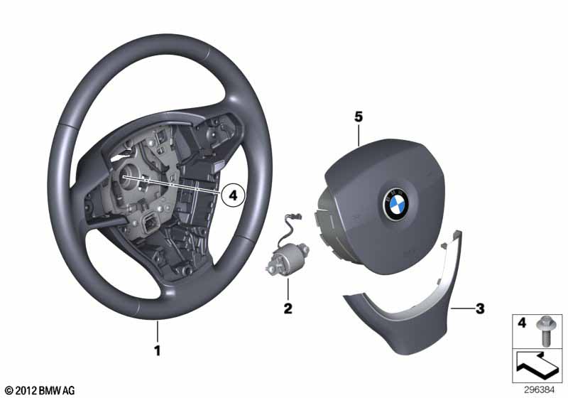 Steering wheel airbag multifunctional के लिये BMW 5' F10 550i