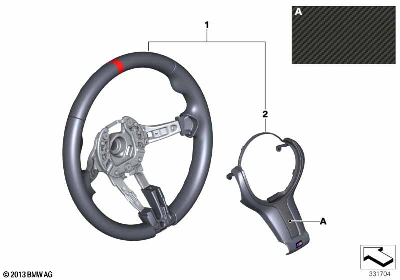 M Performance steering wheel II के लिये BMW 5' F10 550i