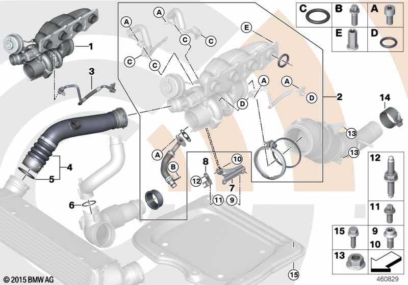 Turbocharger and install. kit Value Line için BMW 5' F10 525dX