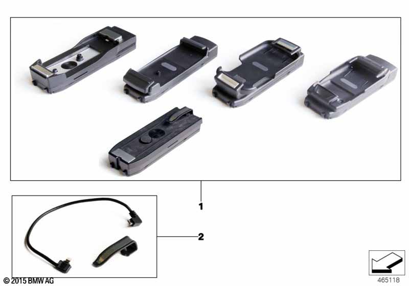 Snap-in adapter, Apple devices के लिये BMW 5' F10 550i