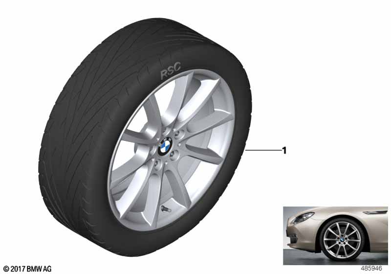BMW LA wheel, V-spoke 281 - 18" priekš BMW 5' F10 550i
