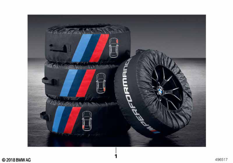 M Performance tyre bags számára BMW 5' F10 525d N57