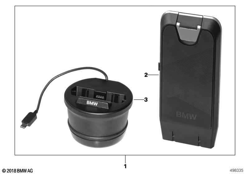 Wireless charging station, universal for BMW 5' F10 520d ed