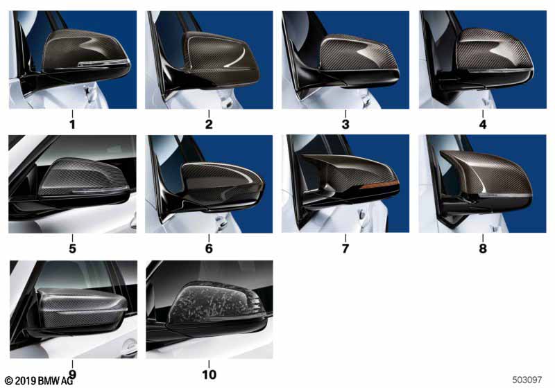 M Performance exterior mirror caps för BMW 5%27%20F10 520d%20ed