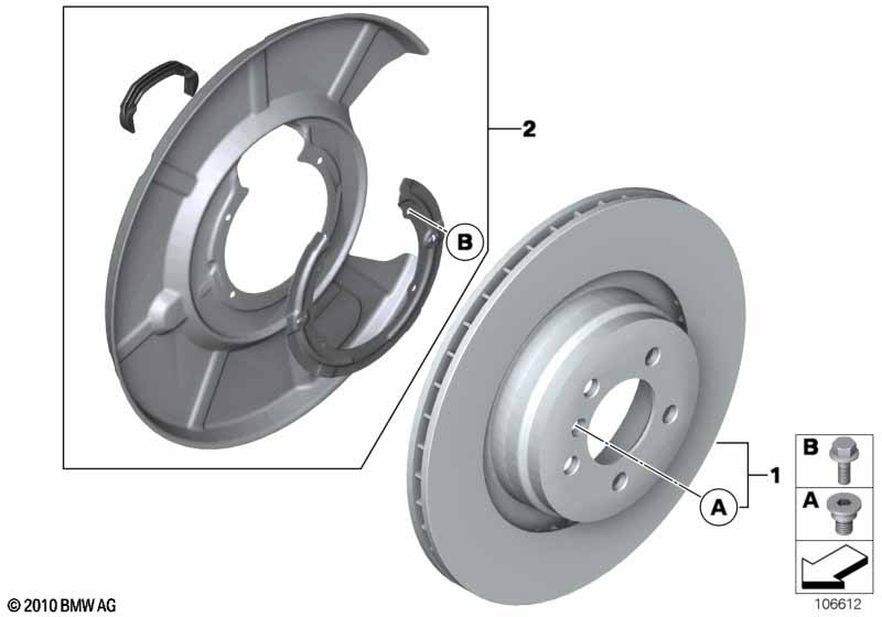 Rear wheel brake / brake disc ROLLS-ROYCE - Phantom RR1 (Phantom) [Europe]