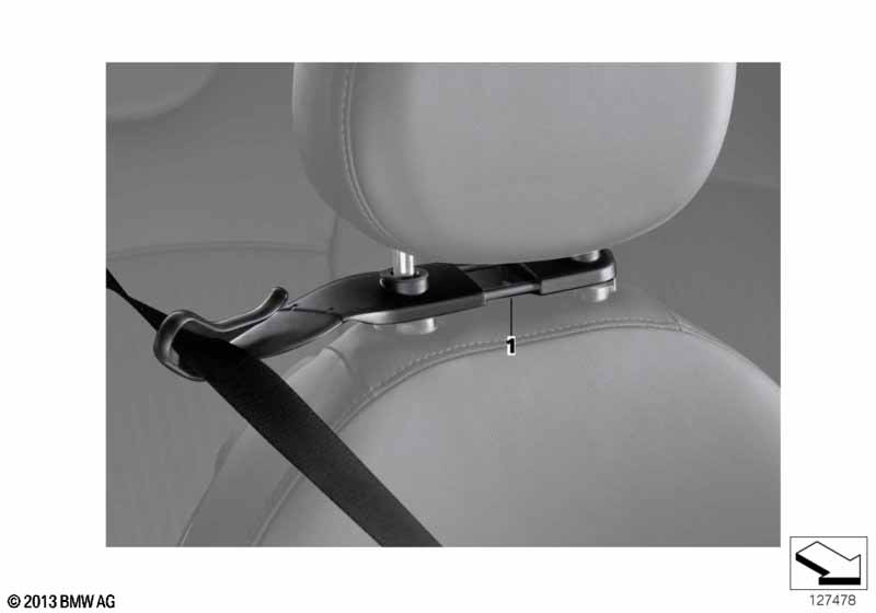 Belt holder BMW - 7 E65 (730d M57N2) [Right hand drive, Automatic, Europe 2005 year March]