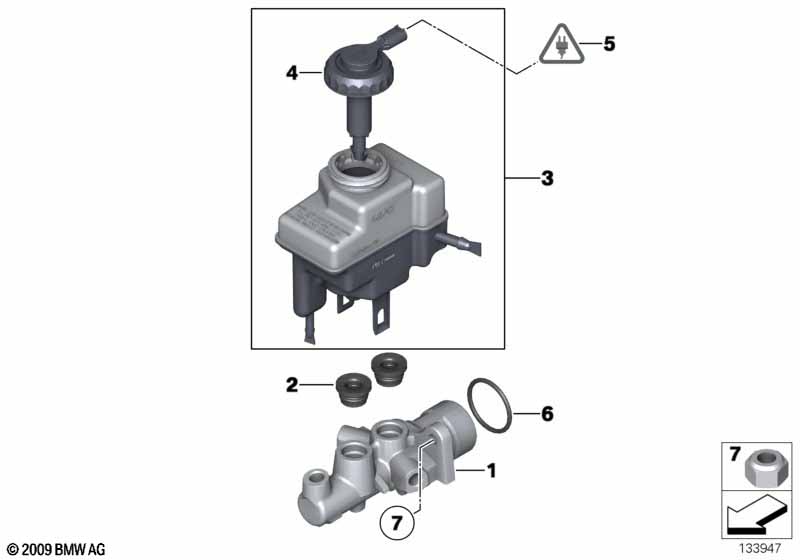 Hoofdremcilinder/druk reservoir ROLLS-ROYCE - Phantom RR1 (Phantom) [Europa]