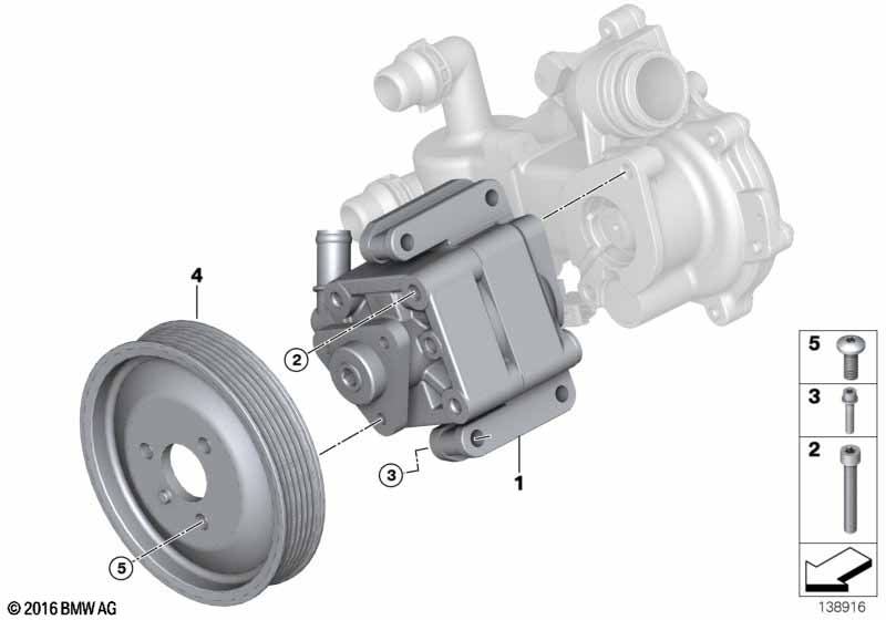 Power steering pump BMW - 3 E46 (318i N46) [Left hand drive, Neutral, Egypt 2004 year January]