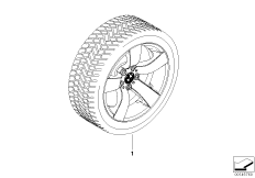 Winter wheel w.tyre star spoke 122 - 17"