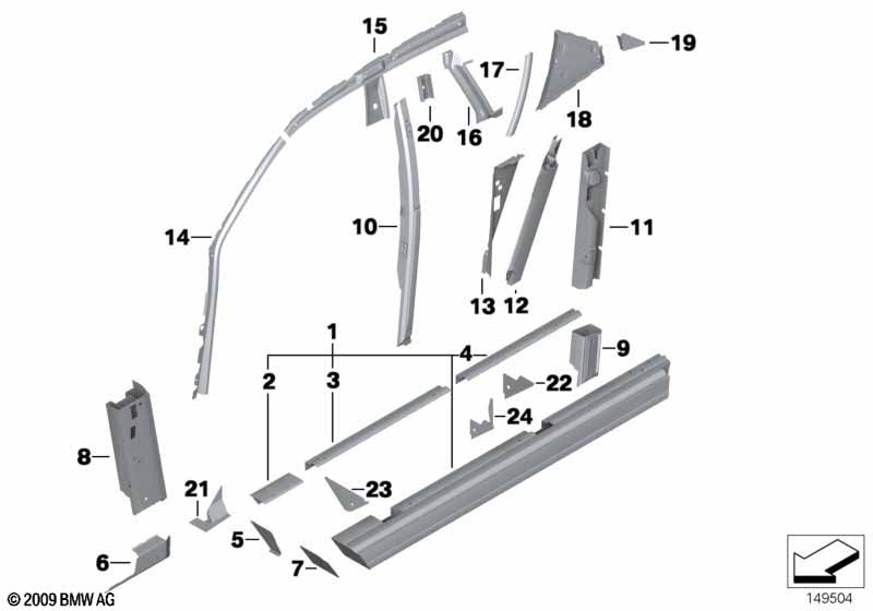 Estrutura lateral - peças individuais ROLLS-ROYCE - Phantom RR1 (Phantom) [Europa]