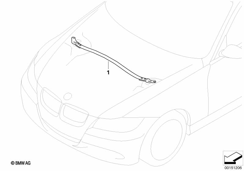 Tubo amortiguador BMW - 3 E90 LCI (325i) [El volante izquierdo, Neutral, China 2008  Septiembre]