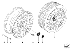 BMW LA cast wheel, radial spoke 190