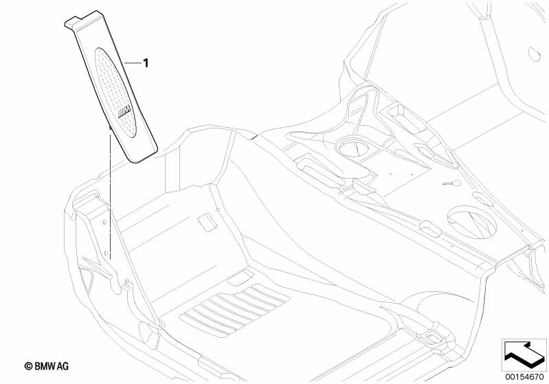 Dodatečná montáž M nožní opěrka BMW - 3 E92 (330xi N52N) [Evropa]