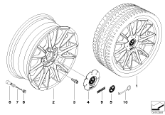 BMW LA wheel,individual, V-spoke 228