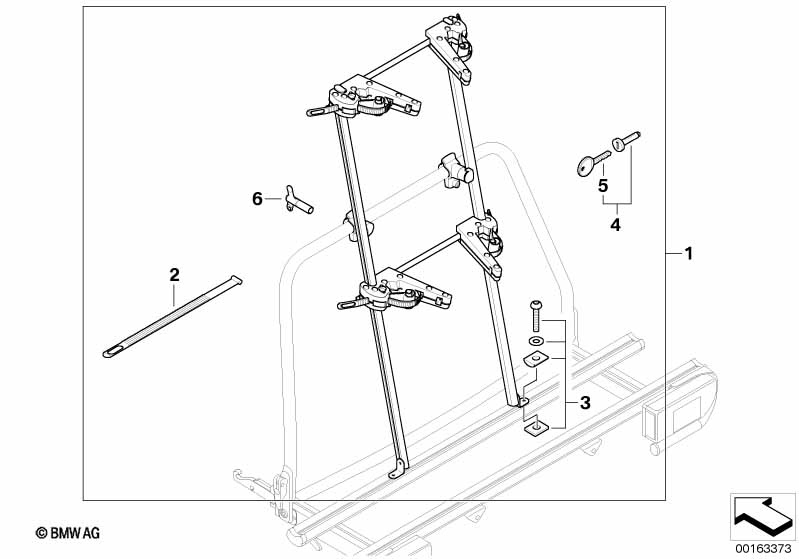 Rear rack, ski/snowboard holder BMW - 3 E92 (330xi N52N) [Europe]
