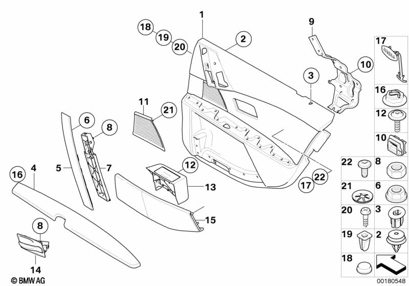 Door trim panel rear / Side airbag BMW - 5 E60 (530d M57N2) [Right hand drive, Neutral, Europe 2005 year September]