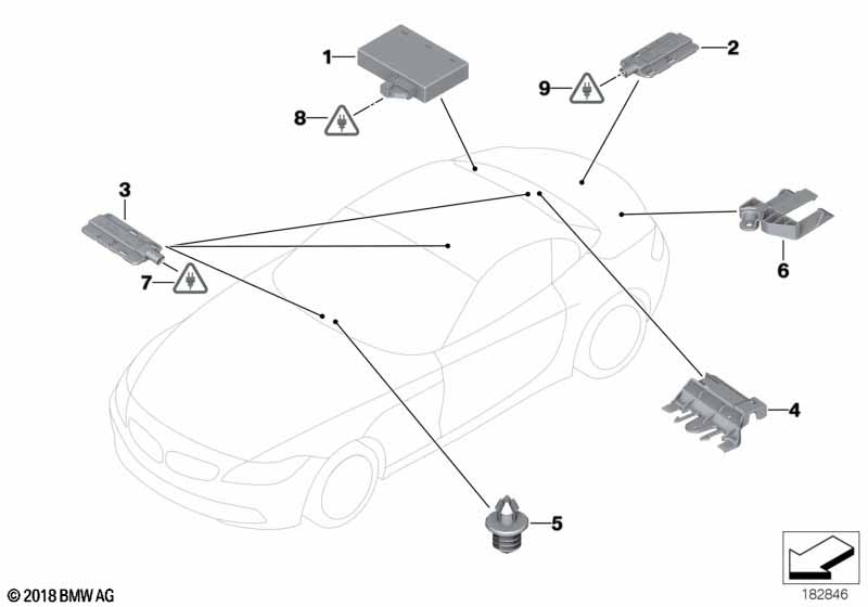 Unidad de mando/antenas Passiv Access BMW - 3 E93 LCI (335i) [El volante izquierdo, Neutral, Estados unidos 2010  Marzo]