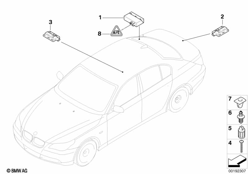 Kontrol üniteleri/Antenler Pasif erişim BMW - 5 E60 (525Li) [Çin]
