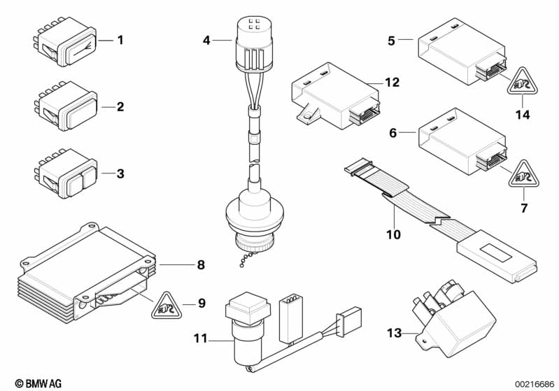 Modules/switch/ch.socket, official BMW - 3 E46 (330d M57) [Right hand drive, Neutral, Europe 2001 year October]
