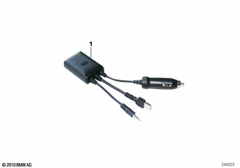 Charging adapter, Apple iPod / iPhone BMW - Z4 E89 (Z4 23i) [Right hand drive, Neutral, Europe 2009 year February]