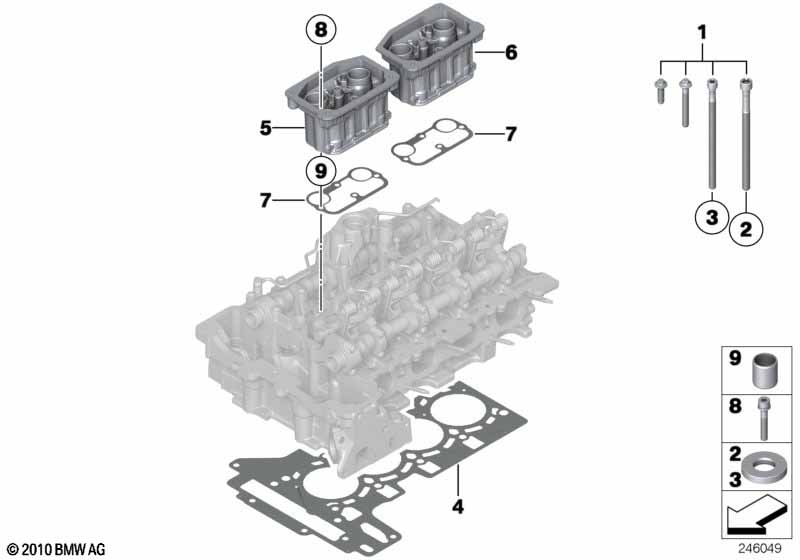 Головка блока цилиндров-доп.элементы BMW - 3 F30 LCI (320i N20) [Левый руль, Neutral, Европа 2015 год Июль]