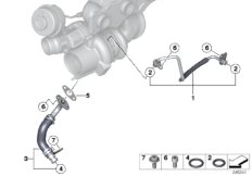 Exhaust turbocharger oil supply