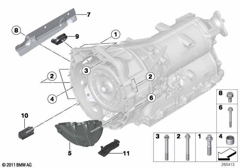 Transmission mounting parts BMW - 3 F30 LCI (320i N20) [China]
