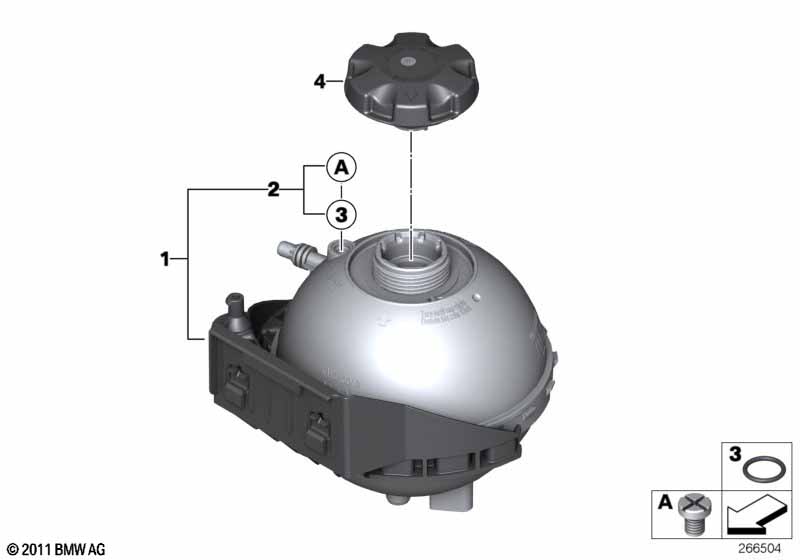 Expansion tank BMW - 3 F30 (320i) [Right hand drive, Neutral, Indonesia 2012 year June]