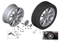 BMW LA wheel, individ. V-spoke 439-19