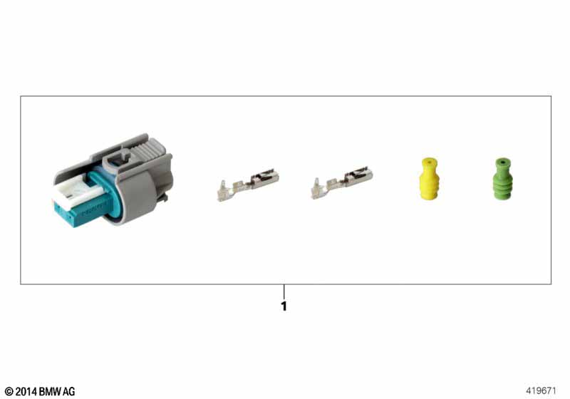 Repair kit, socket housing, 2-pin MINI - MINI R56 LCI (One) [Right hand drive, Neutral, Europe 2010 year March]