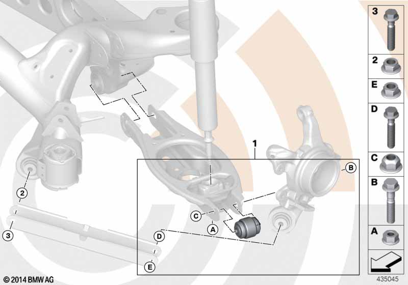 Juego reparación articulación esférica BMW - 3 E90 LCI (325i) [El volante izquierdo, Neutral, China 2008  Septiembre]