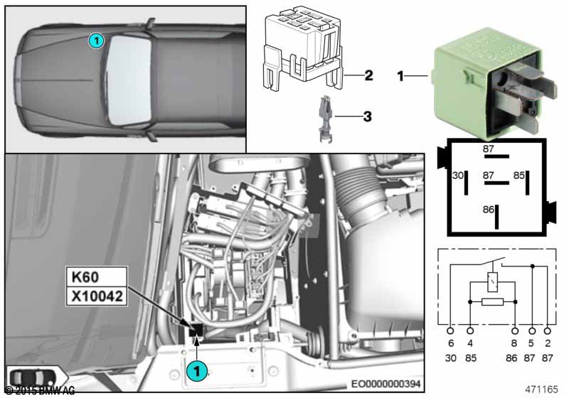 Relè compressore del climatizzatore K60 ROLLS-ROYCE - Phantom RR1 (Phantom) [Europa]