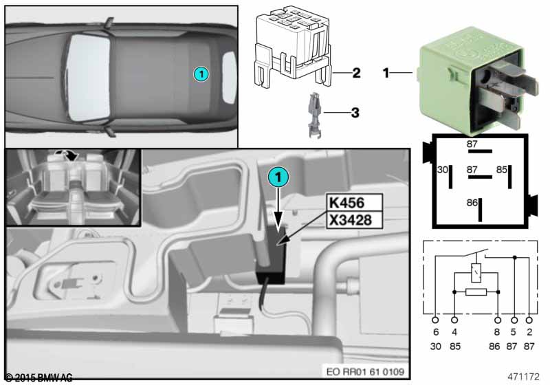 Relé caixa frigorífica K456 ROLLS-ROYCE - Phantom RR1 (Phantom) [Europa]