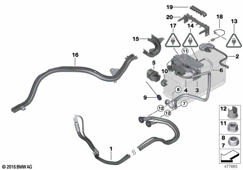 Провод батареи/токораспределитель Зд BMW - 3 E91 (335xi) [Левый руль, Neutral, Европа 2007 год Март]