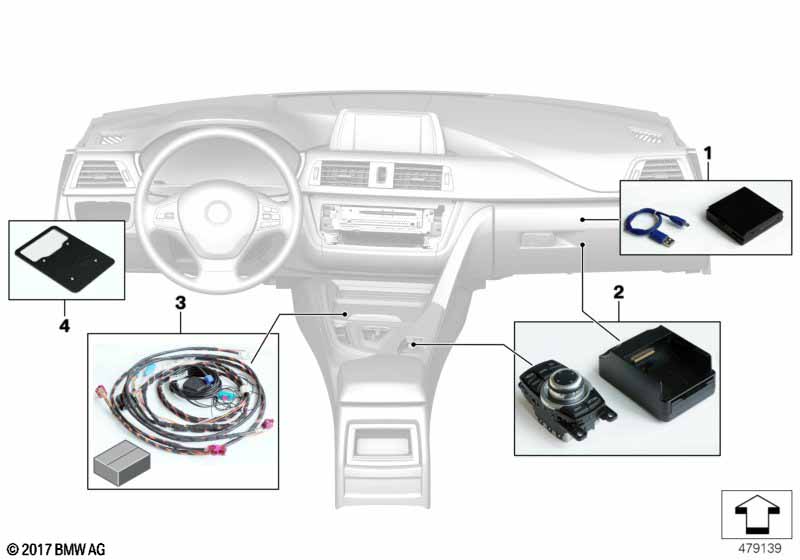 Integrated Navigation BMW - 5 F10 LCI (Hybrid 5) [Left hand drive, Neutral, Europe 2013 year July]