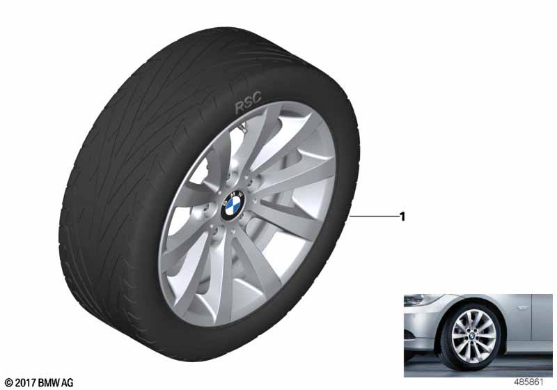 BMW LA wheel V-spoke 285 - 17" BMW - 3 E92 (330xi N52N) [Europe]