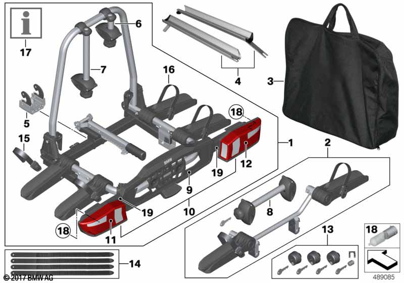 Rear bike rack Pro MINI - MINI Paceman R61 (Cooper D 2.0) [Right hand drive, Neutral, Europe 2012 year November]