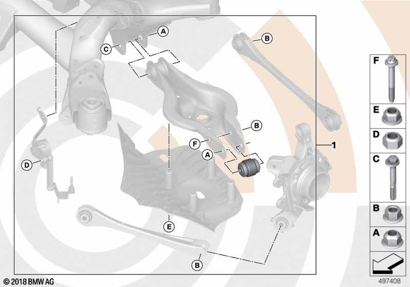 Repair kit, ball joint BMW - 4 F32 (435dX) [Left hand drive, Neutral, Europe 2013 year November]