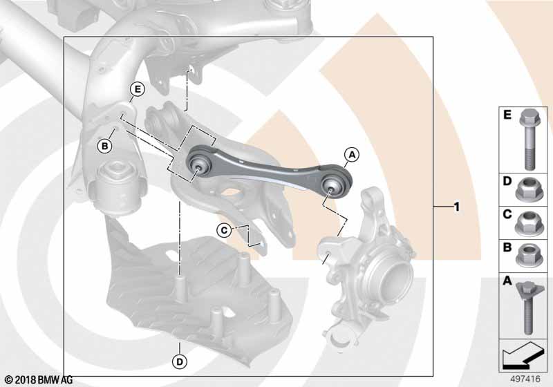 Kit de reparación brazo de guía BMW - 3 F30 LCI (320d) [El volante derecho, Neutral, India 2015  Julio]