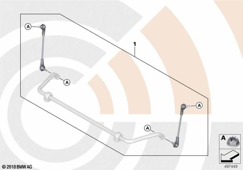 Repair kit, anti-roll bar links MINI - MINI F56 (Cooper SD B47) [Right hand drive, Neutral, Europe 2014 year July]