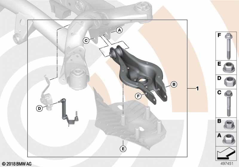 Repair kit camber control arm BMW - 2 F22 (230i) [Right hand drive, Neutral, Europe 2016 year July]