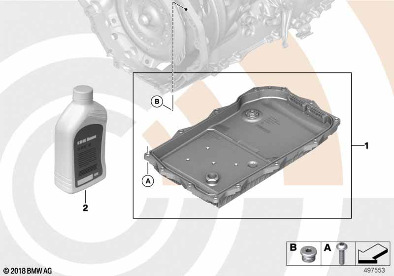 Fluid change kit, autom. transmission BMW - 2 F22 (230i) [Left hand drive, Neutral, Europe 2016 year July]